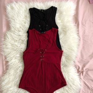 Women’s lace up bodysuits Sz L